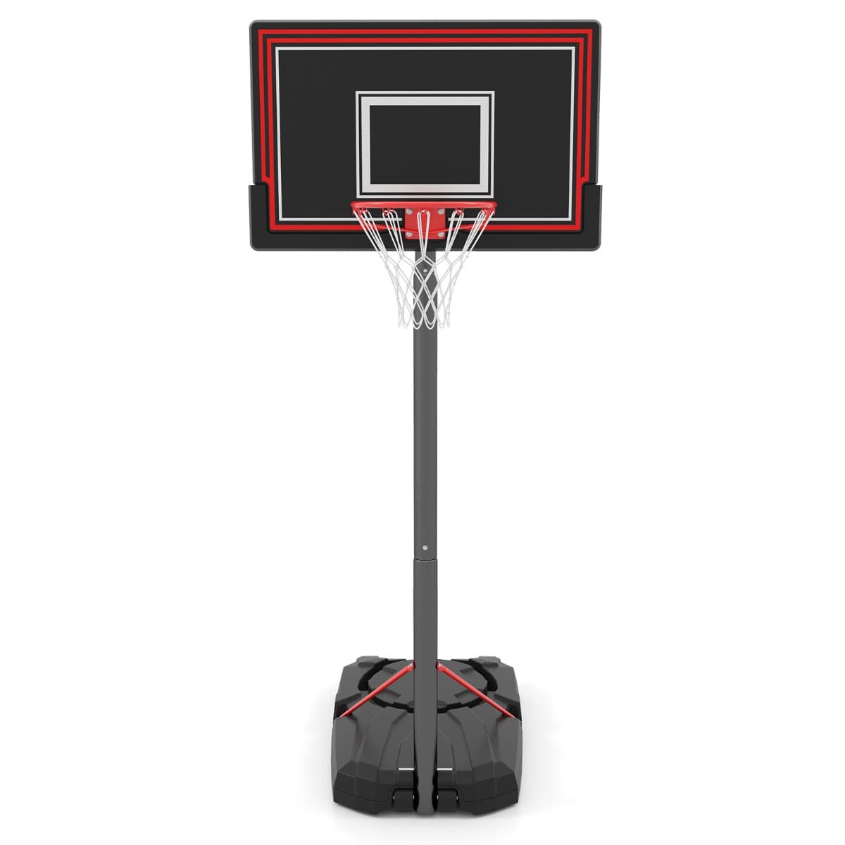 CostwayPanier de Basket-ball Réglable en Hauteur pour Extérieur Panneau Arrière Incassable de 110 cm avec Roues Base Remplissable