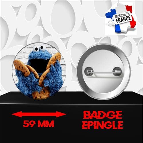 Badge à épingle 59 mm Sesame Street 1 rue sésame 627