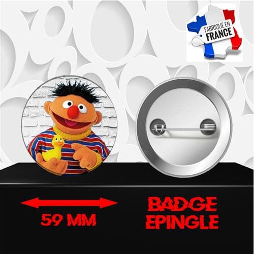 Badge à épingle 59 mm Sesame Street 1 rue sésame 625