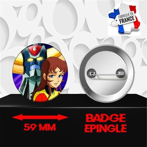 Badge à épingle 59 mm Manga Goldorak 197