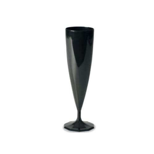 10 flûtes à champagne réutilisables 13.5cl ébène - aluplast fl 13 ebene