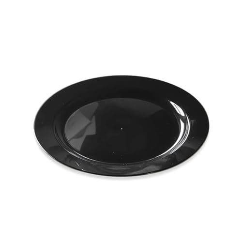 12 assiettes rondes réutilisables 19cm ébène - aluplast arp 190 ebene
