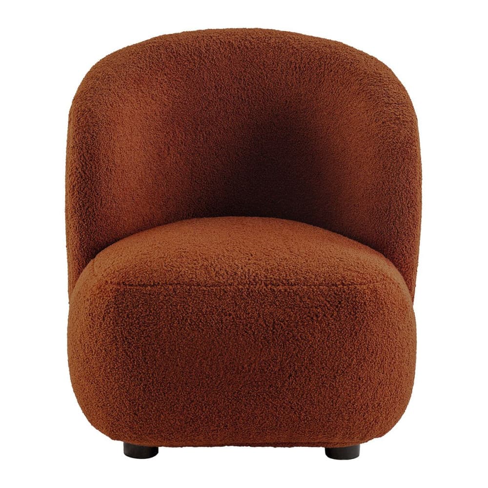 Fauteuil LISETTE en bouclette - Terracotta - Petit modèle